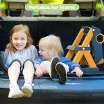 COOSEYA Toilet Seat, Potty Training Seat for Toddler, Upgraded 2-in-1 Potty Toilet Training for Boys and Girls,Waterproof Cushioned Mat with Non-slip Step Stool