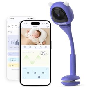 2K HD Baby Monitor with Breathing Tracker & Night Vision
