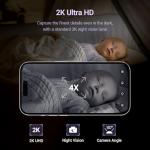 2K HD Baby Monitor with Breathing Tracker & Night Vision