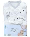 Organic Baby Kimono Gowns with Mitts, 0-6 Months