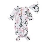 Moru Organic Cotton Floral Baby Girl Gown
