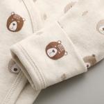 Organic Cotton Kimono Gown with Mittens, Unisex