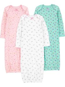 Carter's Baby Girls' Cotton Sleeper Gown Set