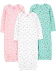 Carter's Baby Girls' Cotton Sleeper Gown Set