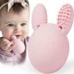 Pink Bunny Egg Teether and Rattle Toy