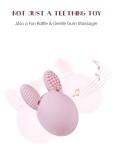 Pink Bunny Egg Teether and Rattle Toy