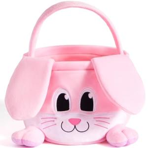 Pink Bunny Basket for Easter Egg Hunts