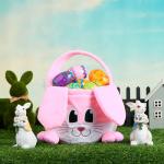 Pink Bunny Basket for Easter Egg Hunts