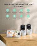 Momcozy BM04 WiFi Baby Monitor with 2 Cameras