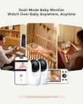 Momcozy BM04 WiFi Baby Monitor with 2 Cameras