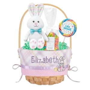 Personalized Easter Basket for Kids with Embroidery