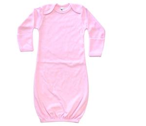 Laughing Giraffe Long Sleeve Baby Gown (Pink)