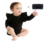 O2 BABY Organic Cotton Ruffle Romper with Headband