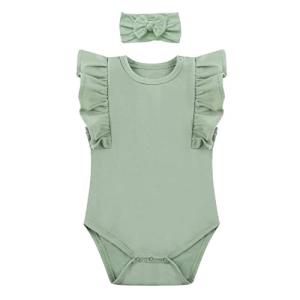 O2 Baby Organic Cotton Ruffle Romper Set
