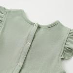 Organic Cotton Baby Girl Ruffle Romper Set