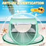 Large UPF 50+ Baby Beach Tent with Mosquito Net