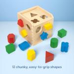 Melissa & Doug Wooden Shape Sorting Cube Toy