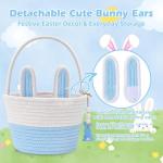Personalized Blue Bunny Easter Basket for Kids