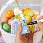 Personalized Blue Bunny Easter Basket for Kids