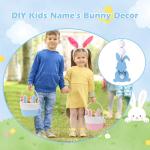 Personalized Blue Bunny Easter Basket for Kids