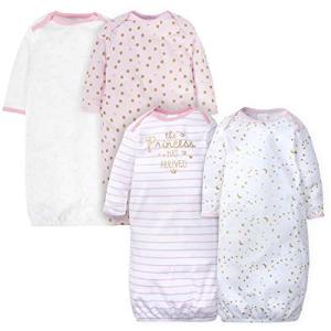 Gerber Baby Girls' 4-Pack Preemie Sleeper Gowns