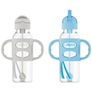 Dr. Brown's Narrow Sippy Straw Bottle - 8oz/250mL