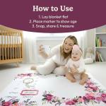 Baby Girl Monthly Milestone Blanket - Floral Design