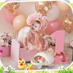 Plush Easter Basket with Bunny and Chick Set