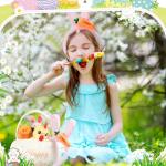 Plush Easter Basket with Bunny and Chick Set