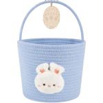 Personalized Bunny Easter Basket for Kids - Blue