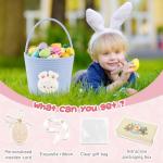 Personalized Bunny Easter Basket for Kids - Blue