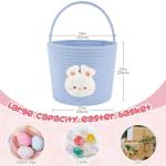 Personalized Bunny Easter Basket for Kids - Blue