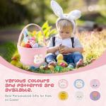 Personalized Bunny Easter Basket for Kids - Blue