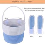 Easter Basket for Kids with Bunny Tag - Blue