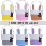 Easter Basket for Kids with Bunny Tag - Blue