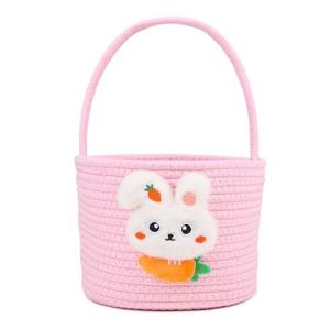 DIYASY Easter Bunny Basket for Kids – Pink
