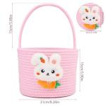 DIYASY Easter Bunny Basket for Kids – Pink