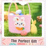DIYASY Easter Bunny Basket for Kids – Pink