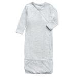 Organic Cotton Kimono Gown for Infants - Gray