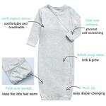 Organic Cotton Kimono Gown for Infants - Gray