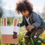 Easter Basket for Kids with Bunny Tag Handle
