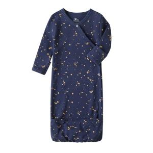 Organic Cotton Kimono Gown with Mittens for Babies