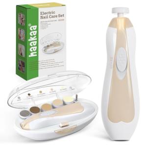Haakaa Electric Baby Nail File Kit with LED Light