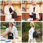 Breastmilk Cooler Bag with Ice Packs – Black