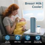 Portable Breast Milk Cooler with Bottles, 22oz Capacity