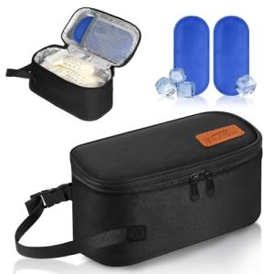 Portable Breast Milk Cooler Travel Bag with Ice Packs