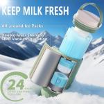 Portable Breastmilk Storage Bottle with Cooler, 40oz