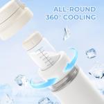 Beige Portable Breast Milk Cooler with Bottles