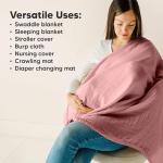 4-Pack Organic Muslin Swaddle Blankets for Babies