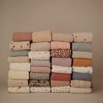 mushie Organic Cotton Baby Swaddle Blanket - Retro Flowers